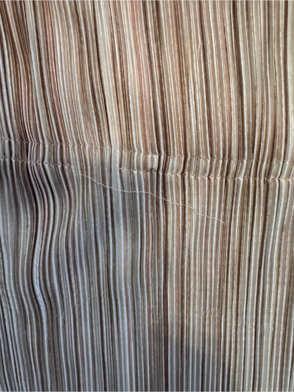 DKNY NWT Beige Taupe Pleated Midi Dress Removable Waist Tie 2 Small flaws Size 4 - Picture 12 of 16